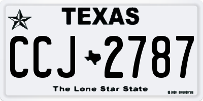 TX license plate CCJ2787