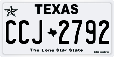 TX license plate CCJ2792