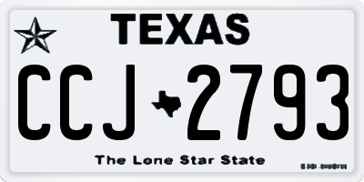 TX license plate CCJ2793