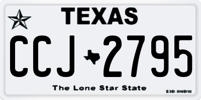 TX license plate CCJ2795