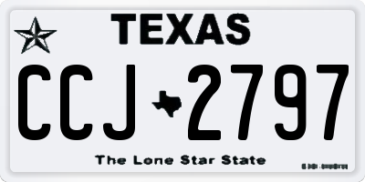 TX license plate CCJ2797