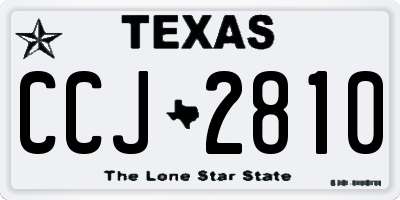 TX license plate CCJ2810