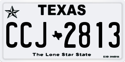 TX license plate CCJ2813