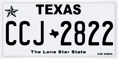 TX license plate CCJ2822