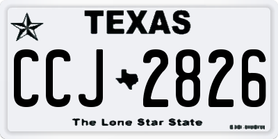 TX license plate CCJ2826