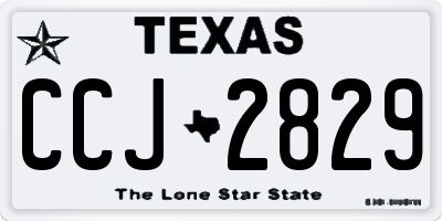 TX license plate CCJ2829