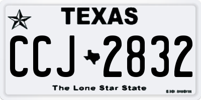 TX license plate CCJ2832