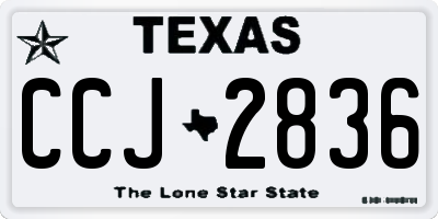 TX license plate CCJ2836