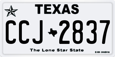 TX license plate CCJ2837