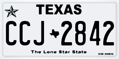 TX license plate CCJ2842