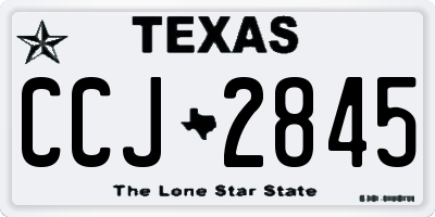 TX license plate CCJ2845
