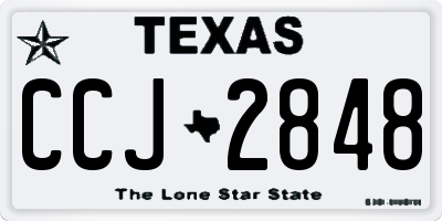 TX license plate CCJ2848