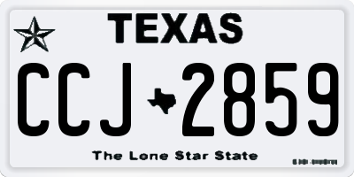 TX license plate CCJ2859
