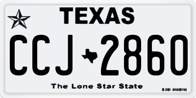 TX license plate CCJ2860