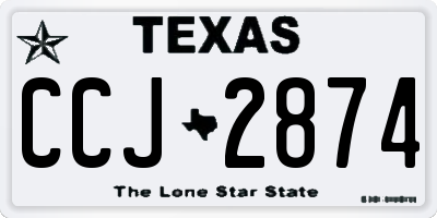 TX license plate CCJ2874