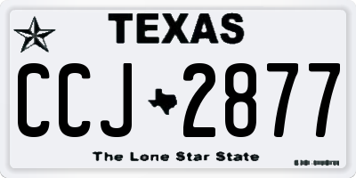 TX license plate CCJ2877