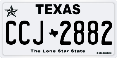 TX license plate CCJ2882