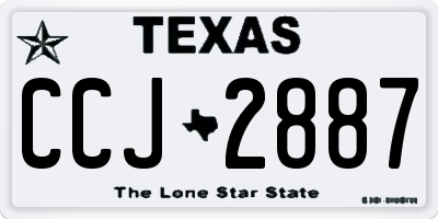 TX license plate CCJ2887