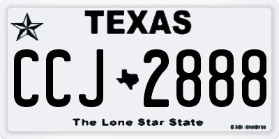 TX license plate CCJ2888