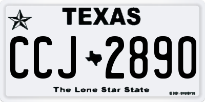 TX license plate CCJ2890