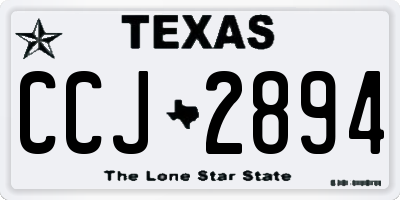 TX license plate CCJ2894