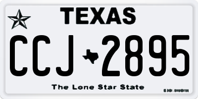 TX license plate CCJ2895