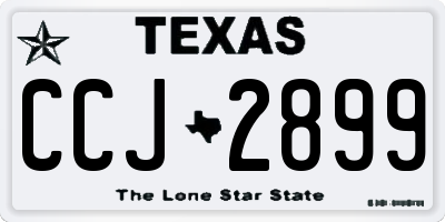 TX license plate CCJ2899