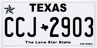 TX license plate CCJ2903