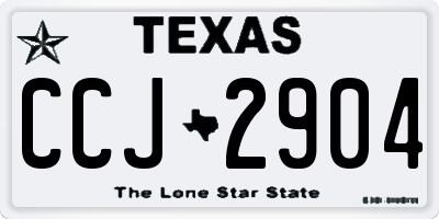 TX license plate CCJ2904