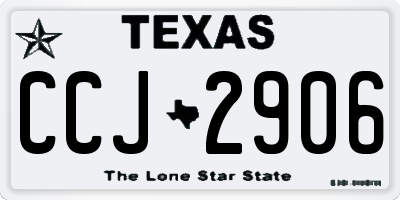 TX license plate CCJ2906