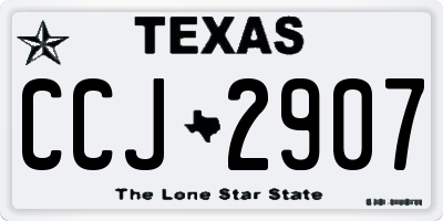 TX license plate CCJ2907