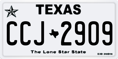 TX license plate CCJ2909