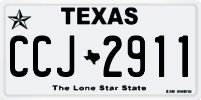 TX license plate CCJ2911