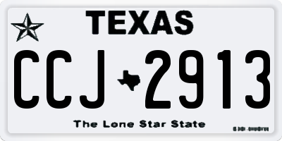 TX license plate CCJ2913