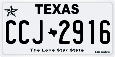 TX license plate CCJ2916