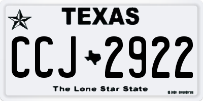 TX license plate CCJ2922