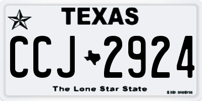 TX license plate CCJ2924