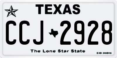 TX license plate CCJ2928