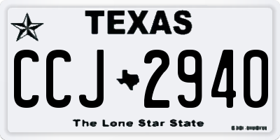 TX license plate CCJ2940