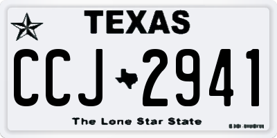 TX license plate CCJ2941