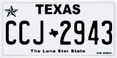 TX license plate CCJ2943