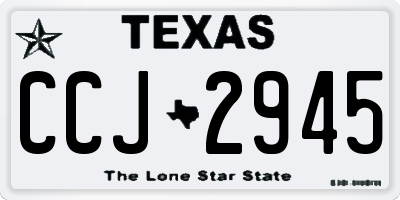TX license plate CCJ2945