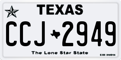 TX license plate CCJ2949
