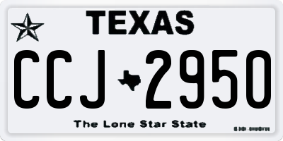 TX license plate CCJ2950