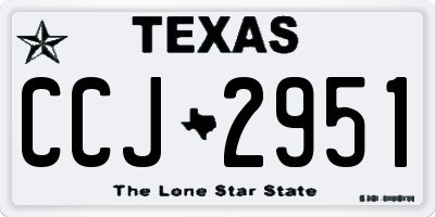 TX license plate CCJ2951