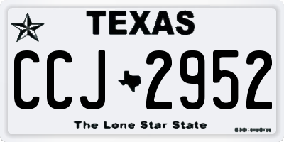 TX license plate CCJ2952