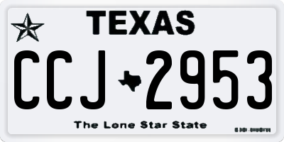 TX license plate CCJ2953