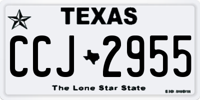 TX license plate CCJ2955