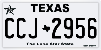 TX license plate CCJ2956