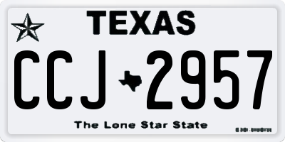 TX license plate CCJ2957